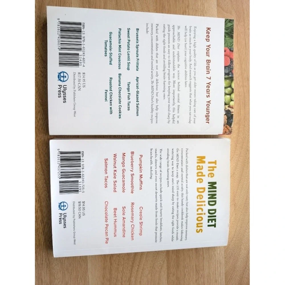 The MIND Diet Book & Cookbook Bundle Maggie Moon Kristin Diversi Alzheimer's